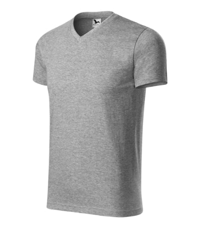1111213 - Heavy V-neck tricou unisex gri închis S