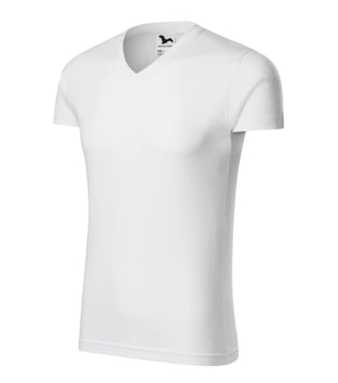 1460113 - Slim Fit V-neck tricou pentru bărbaţi negru S