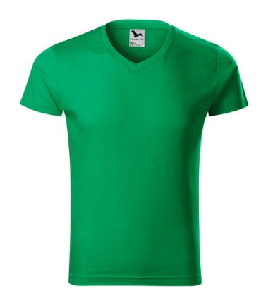 1460113 - Slim Fit V-neck tricou pentru bărbaţi negru S