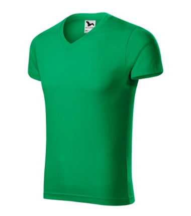 1460113 - Slim Fit V-neck tricou pentru bărbaţi negru S