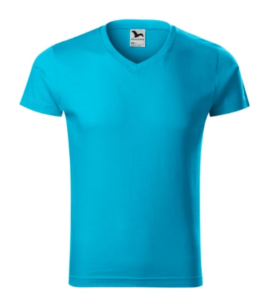 1460113 - Slim Fit V-neck tricou pentru bărbaţi negru S