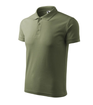 2030313 - Pique Polo tricou polo pentru bărbaţi gri deschis S