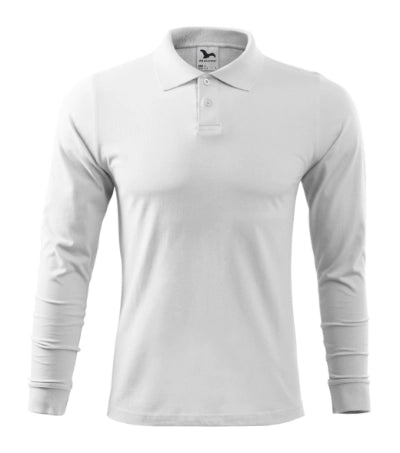 2110013 - Single J. LS tricou polo pentru bărbaţi alb S