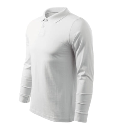 2110013 - Single J. LS tricou polo pentru bărbaţi alb S
