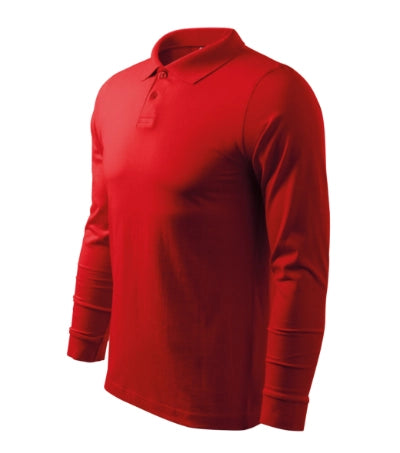 2110013 - Single J. LS tricou polo pentru bărbaţi alb S