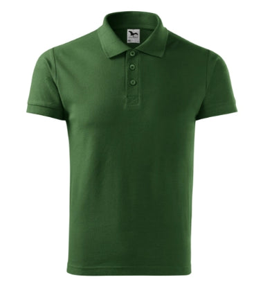 212D313 - Cotton tricou polo pentru bărbaţi dark green S