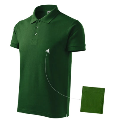 212D313 - Cotton tricou polo pentru bărbaţi dark green S