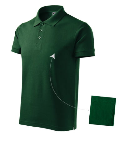 212D313 - Cotton tricou polo pentru bărbaţi dark green S