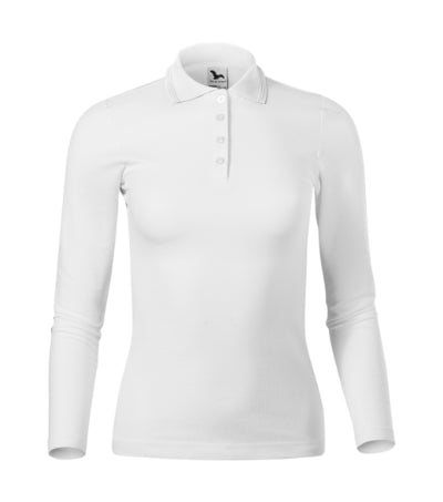 2310012 - Pique Polo LS tricou polo pentru damă alb XS