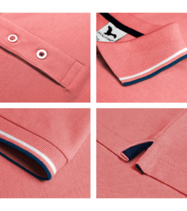 232A113 - Focus tricou polo pentru bărbaţi coral S
