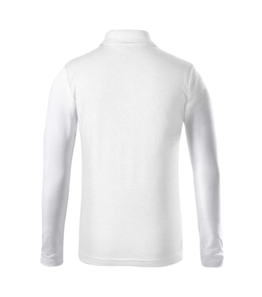 2410009 - Pique Polo LS tricou polo pentru copii alb 122 cm/6 ani