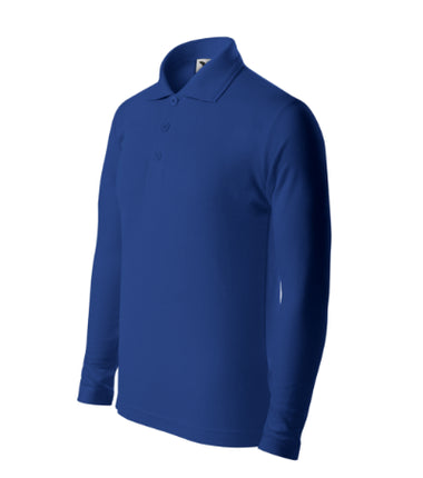 2410009 - Pique Polo LS tricou polo pentru copii alb 122 cm/6 ani