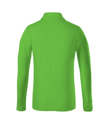 2410009 - Pique Polo LS tricou polo pentru copii alb 122 cm/6 ani