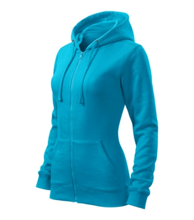 4114412 - Trendy Zipper hanorac pentru damă turcoaz XS
