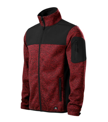 550C413 - Casual jachetă softshell pentru bărbaţi knit marlboro red S