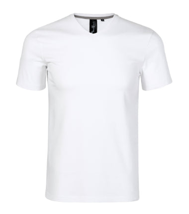 7000013 - Action V-neck tricou pentru bărbaţi alb S