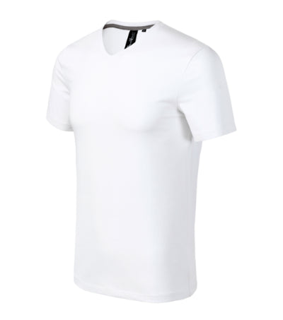 7000013 - Action V-neck tricou pentru bărbaţi alb S