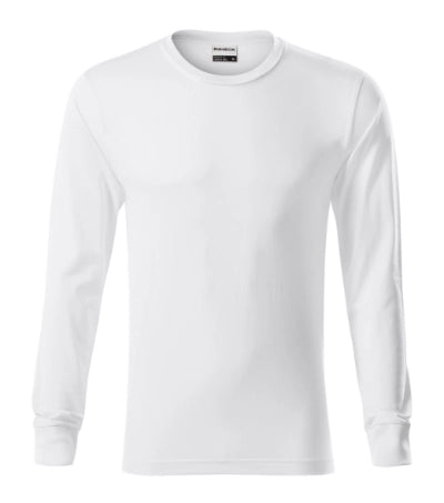 R05LN13 - Resist LS tricou unisex albastru marin 02 (brand label) S
