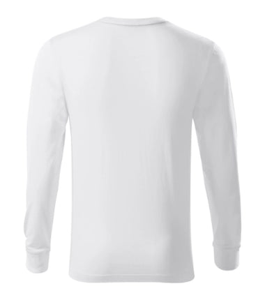 R05LN13 - Resist LS tricou unisex albastru marin 02 (brand label) S