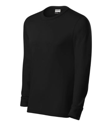 R05LN13 - Resist LS tricou unisex albastru marin 02 (brand label) S