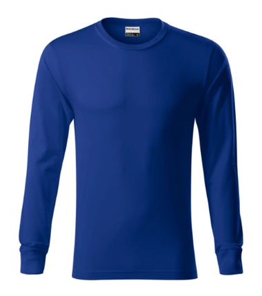 R05LN13 - Resist LS tricou unisex albastru marin 02 (brand label) S