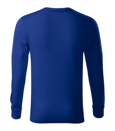 R05LN13 - Resist LS tricou unisex albastru marin 02 (brand label) S