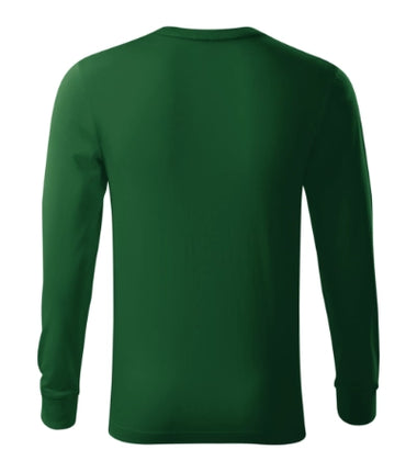 R05LN13 - Resist LS tricou unisex albastru marin 02 (brand label) S