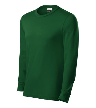 R05LN13 - Resist LS tricou unisex albastru marin 02 (brand label) S