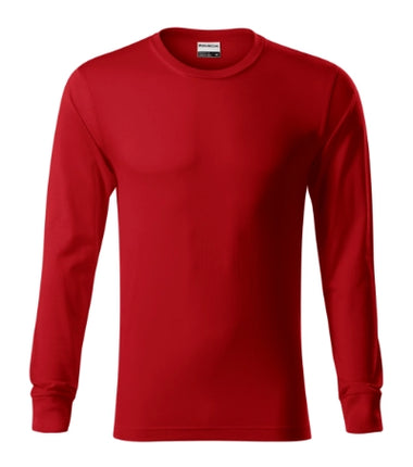 R05LN13 - Resist LS tricou unisex albastru marin 02 (brand label) S