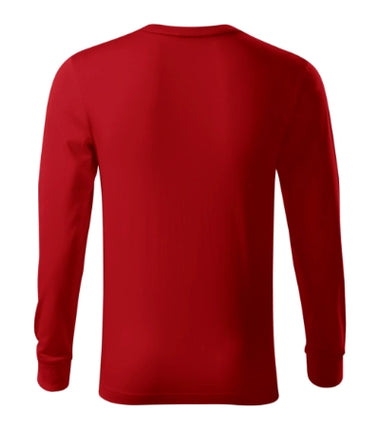 R05LN13 - Resist LS tricou unisex albastru marin 02 (brand label) S