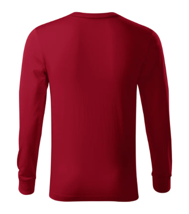 R05LN13 - Resist LS tricou unisex albastru marin 02 (brand label) S