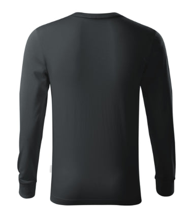 R05LN13 - Resist LS tricou unisex albastru marin 02 (brand label) S