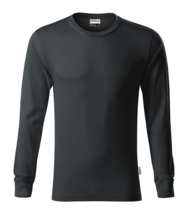 R05LN13 - Resist LS tricou unisex albastru marin 02 (brand label) S