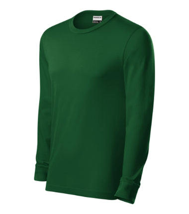 R05LN13 - Resist LS tricou unisex albastru marin 02 (brand label) S