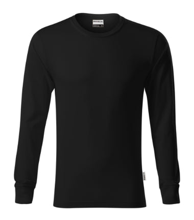 R05LN13 - Resist LS tricou unisex albastru marin 02 (brand label) S
