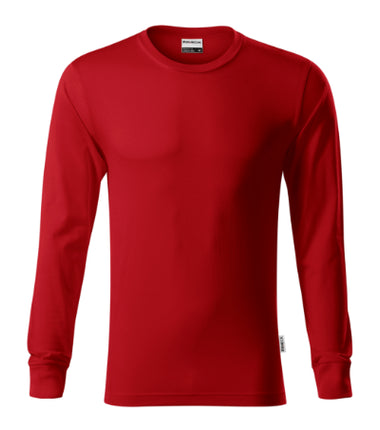 R05LN13 - Resist LS tricou unisex albastru marin 02 (brand label) S