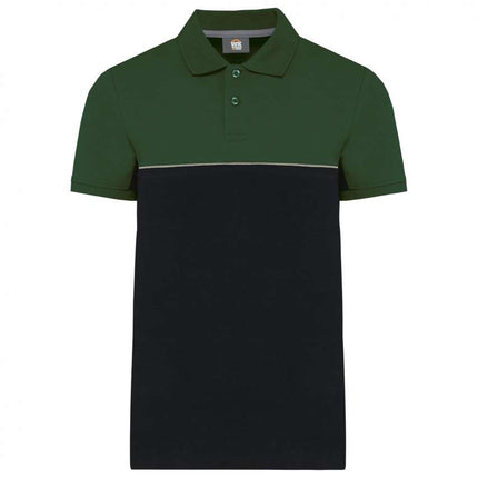 WK210 - UNISEX ECO-FRIENDLY TWO-TONE SHORT SLEEVE POLO SHIRT
