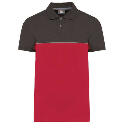 WK210 - UNISEX ECO-FRIENDLY TWO-TONE SHORT SLEEVE POLO SHIRT
